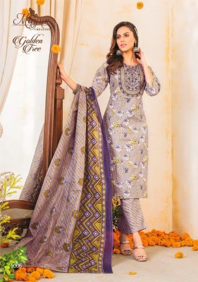 Golden Tree vol 1 by Mayur Pure cotton Embroidered Fancy Kurti pant and dupatta catalogue at lo price readymade suit catalogs