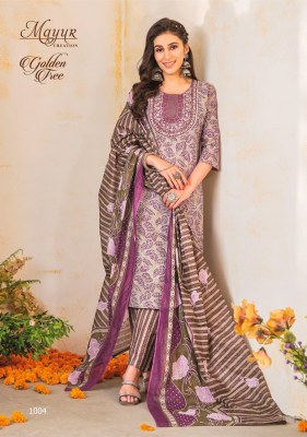 Golden Tree vol 1 by Mayur Pure cotton Embroidered Fancy Kurti pant and dupatta catalogue at lo price readymade suit catalogs