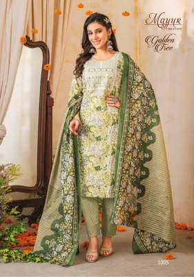 Golden Tree vol 1 by Mayur Pure cotton Embroidered Fancy Kurti pant and dupatta catalogue at lo price readymade suit catalogs
