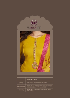 Golden pearl vol 3 by Woodee Premium reyon fancy kurti pant and dupatta catalog at amaviexpo readymade suit catalogs
