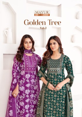 Golden tree vol 2 by Mayur Fashion Fully stitched kurti bottom and dupatta at low rate Mayur Kurti