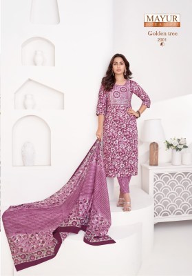 Golden tree vol 2 by Mayur Fashion Fully stitched kurti bottom and dupatta at low rate readymade suit catalogs