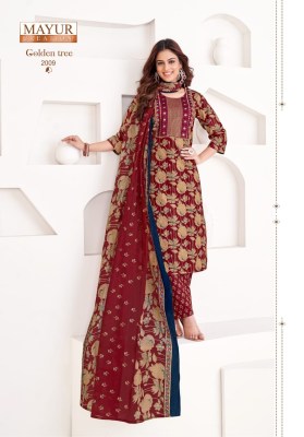 Golden tree vol 2 by Mayur Fashion Fully stitched kurti bottom and dupatta at low rate readymade suit catalogs