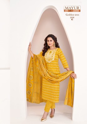 Golden tree vol 2 by Mayur Fashion Fully stitched kurti bottom and dupatta at low rate readymade suit catalogs