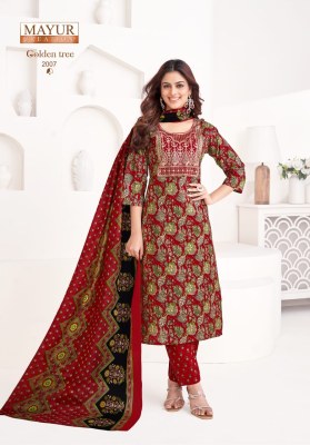 Golden tree vol 2 by Mayur Fashion Fully stitched kurti bottom and dupatta at low rate readymade suit catalogs