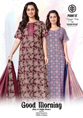 Good Morning Vol 2 by Deeptex Pure cotton Printed Nighties with pocket at low rate Deeptex suits 