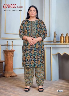 Gowree Plus size Rayon Capsule Kurti with pants set Pik And Choose Kurti collection  kurtis catalogs