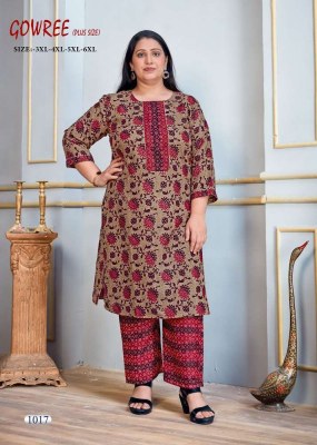 Gowree Plus size Rayon Capsule Kurti with pants set Pik And Choose Kurti collection  kurtis catalogs