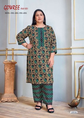 Gowree Plus size Rayon Capsule Kurti with pants set Pik And Choose Kurti collection  kurtis catalogs