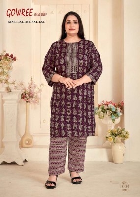 Gowree Plus size Rayon Capsule Kurti with pants set Pik And Choose Kurti collection  kurtis catalogs