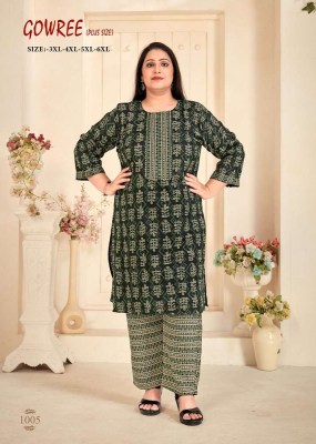 Gowree Plus size Rayon Capsule Kurti with pants set Pik And Choose Kurti collection  kurtis catalogs