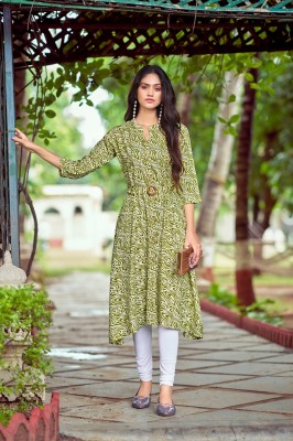 Graccy by Tips and tops Heavy reyon printed fancy flared kurti catalogue at affordable rate kurtis catalogs