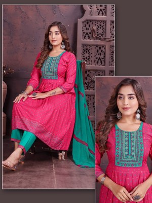 Green tomato by Stuti exclusive printed ghera kurti pant and dupatta catalogue at low rate readymade suit catalogs