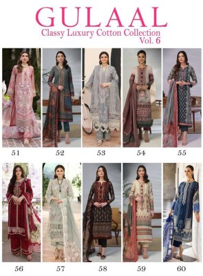Gulaal Classy Luxury Cotton Collection Vol 6 Pure Cotton Pakistani Dress catalogue wholesaler supplier  pakistani suit catalogs