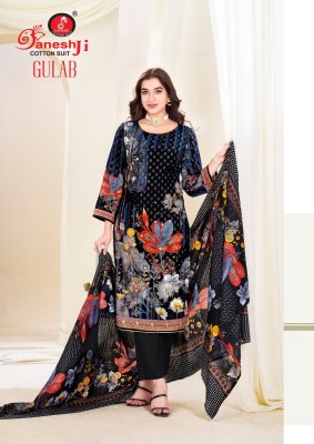 Gulab vol 1 by Ganeshji pure Heavy Soft Cotton aari work unstitched suit catalogue with affordable rate dress material catalogs