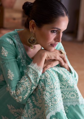 Gulkaya designer by flory  designer front and back work   fancy sharara suit catalog at wholesale price Amavi