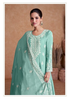Gulkaya designer by flory  designer front and back work   fancy sharara suit catalog at wholesale price readymade suit catalogs