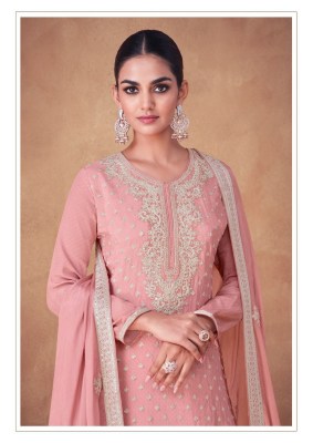 Gulkaya designer by flory  designer front and back work   fancy sharara suit catalog at wholesale price readymade suit catalogs