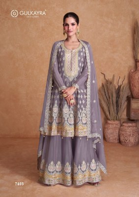 Gulkaya designer by flory  designer front and back work   fancy sharara suit catalog at wholesale price readymade suit catalogs
