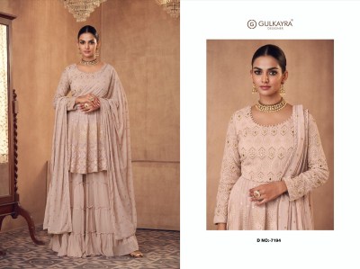 Gulkaya designer by izhaar nx real georgette and chinon fabric designer sharara suit at wholesale price Amavi