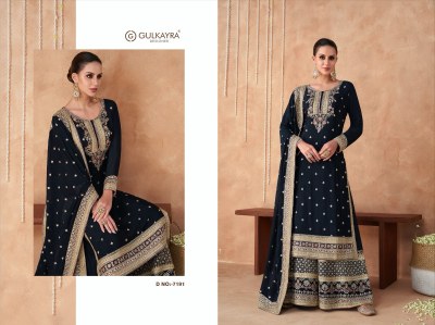 Gulkaya designer by izhaar nx real georgette and chinon fabric designer sharara suit at wholesale price readymade suit catalogs