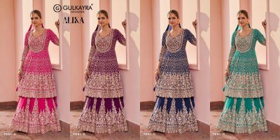 Gulkayra Designer Alika Real Georgette Hand Work Skirt Suit readymade suit catalogs