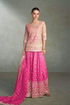 Gulkayra Designer Kasturi Simar Silk Embroidered Palazzo Suit Set Fancy Palazzo suit catalogue