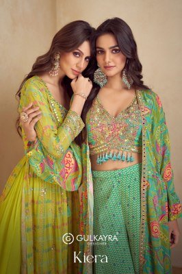 Gulkayra Designer Kiera Exclusive Ensemble Chinon Silk Digital Print Suit with Embroidery And Hand Work Wholesale fancy sharara suit Catalogs