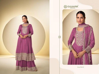 Gulkayra Designer Nargis Premium Real Chinon Embroidered Suit Set readymade suit catalogs