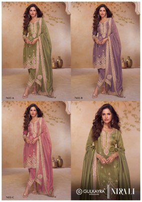 Gulkayra Designer Nirali Real Simar Silk Embroidered Suit Wholesale Ethnic Wear Collection readymade suit catalogs