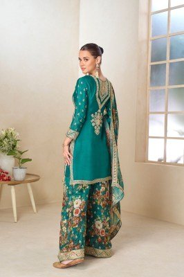 Gulkayra Designer Parul Top  Real Chinon Dupatta And Printed Plazo with Hand Embroidery Wholesale kurtis catalogs