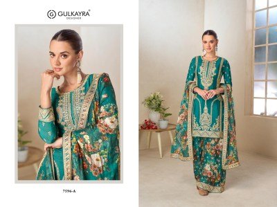 Gulkayra Designer Parul Top  Real Chinon Dupatta And Printed Plazo with Hand Embroidery Wholesale kurtis catalogs