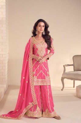 Gulkayra Designer Rangoli  Real Chinon Readymade Sharara Slawar Kameez Wholesale Price readymade suit catalogs