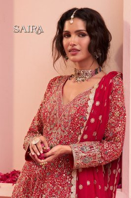 Gulkayra Designer SAIRA Real Georgette Embroidery Plazzo Suit 