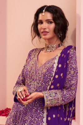 Gulkayra Designer SAIRA Real Georgette Embroidery Plazzo Suit Fancy Palazzo suit catalogue