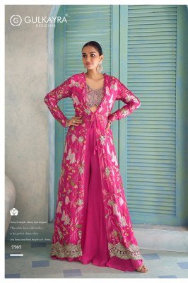 Gulkayra Designer Saheen Indo-Western Jacket Palazzo Set Wholesale readymade suit catalogs