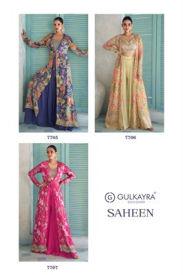 Gulkayra Designer Saheen Indo-Western Jacket Palazzo Set Wholesale readymade suit catalogs