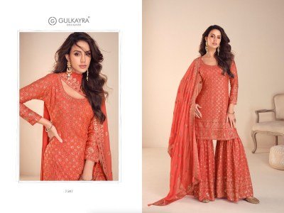 Gulkayra Designer Ziana Real Georgette Palazzo Set Fancy Palazzo suit catalogue