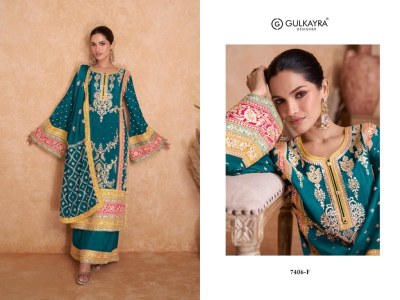 Gulkayra designer by vedika real chinon designer pakistani suit at wholesale price readymade suit catalogs