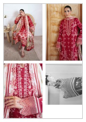 Gull Aahmed Tehreem Vol 6 Cotton Kurti Pant Set with Malmal Dupatta (M–4XL) Karachi suits catalogs