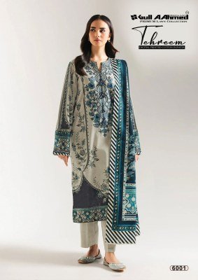 Gull Aahmed Tehreem Vol 6 Cotton Kurti Pant Set with Malmal Dupatta (M–4XL) Karachi suits catalogs