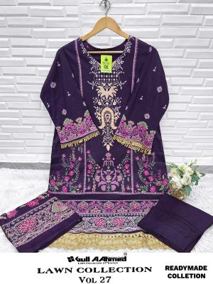 Gullaahmed Lawn Collection Gullaahmed Vol 27 Exclusive Printed Lawn Suit GPO Lace  Pant Style  Mal Mal Dupatta Wholesale pakistani suit catalogs