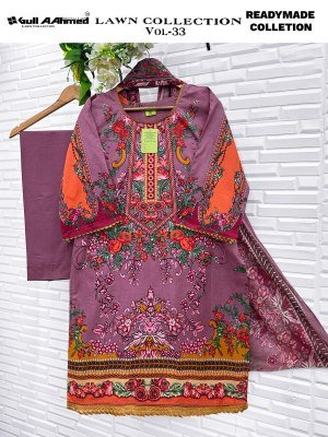 Gullaahmed Lawn Collection Vol-33 Pure Cambridge Stitched Suit with Cotton Mal Mal Dupatta readymade suit catalogs