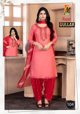 Gullak by Master Plain reyon neck embroidered readymade suit catalogue at affordable rate readymade suit catalogs