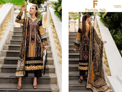Gulmohar by Farida pure cotton printed unstitched dress material catalogue at affordable rate salwar kameez catalogs