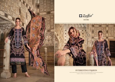 Gulrez Vol 2 by Zulfat Pure Cotton Heavy Embroidered  Unstitched Dress Material catalogue salwar kameez catalogs