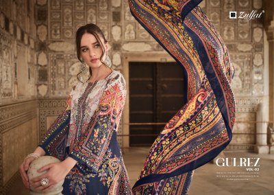 Gulrez Vol 2 by Zulfat Pure Cotton Heavy Embroidered  Unstitched Dress Material catalogue salwar kameez catalogs