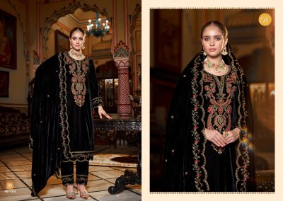 Gulzaar by Belliza pure velvet heavy embroidered designer Pakistani suit catalogue at amavi expo pakistani suit catalogs