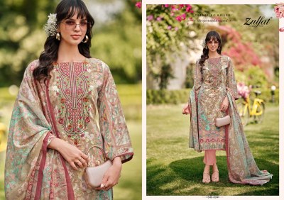 Gulzaar by Zulfat Pure Cotton Exclusive Designer unstitched suit collection with low rate salwar kameez catalogs