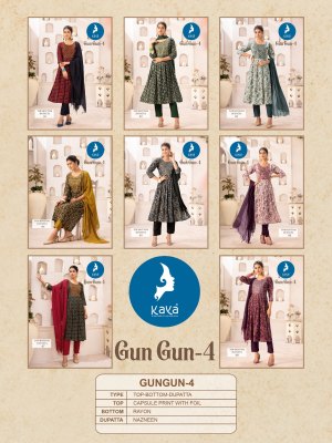 Gungun 4 by Kaya capsual printed designer readymade suit catalogue readymade suit catalogs